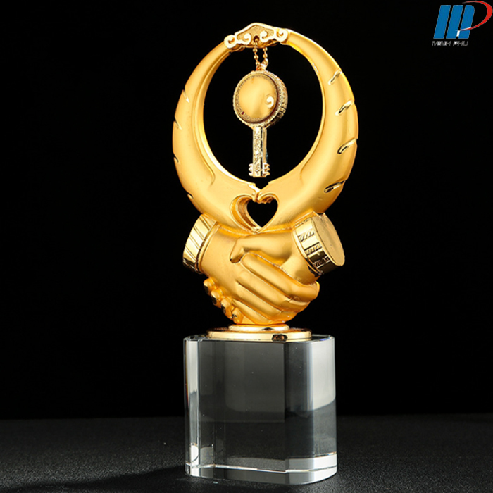 Cúp Pha Lê Bắt Tay PL-009
